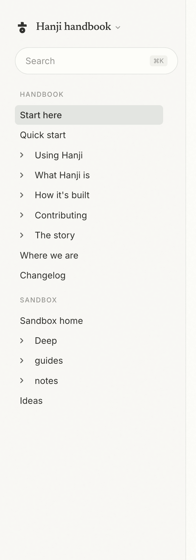 The sidebar: two mounts, their nested folders and pages, and a pending proposal card